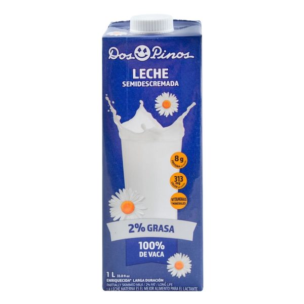 Leche Dos pinos semidescremada 1000ml