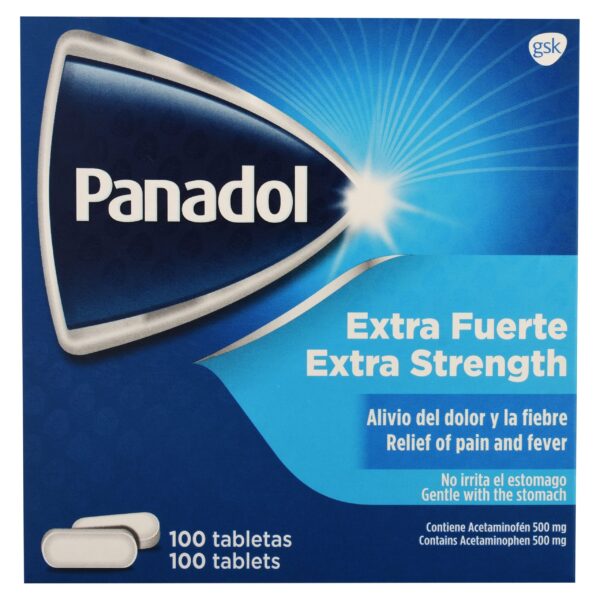 Panadol extra fuerte azul 104 tabletas