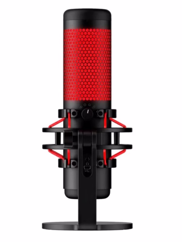 HyperX QuadCast - Micrófono - USB- rojo y negro - para Laptop 14, 15, 17; OMEN 15, 16; Pavilion Plus Laptop 14;Pavilion x360 Laptop; Pro 290 G9