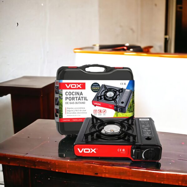 Cocina portátil gas butano vox.