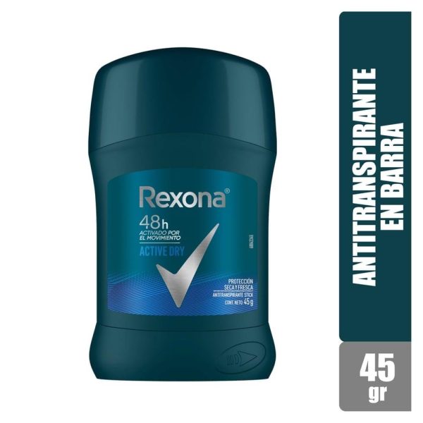 DESODORANTE REXONA BARRA HOMBRE ACTIVE 45G